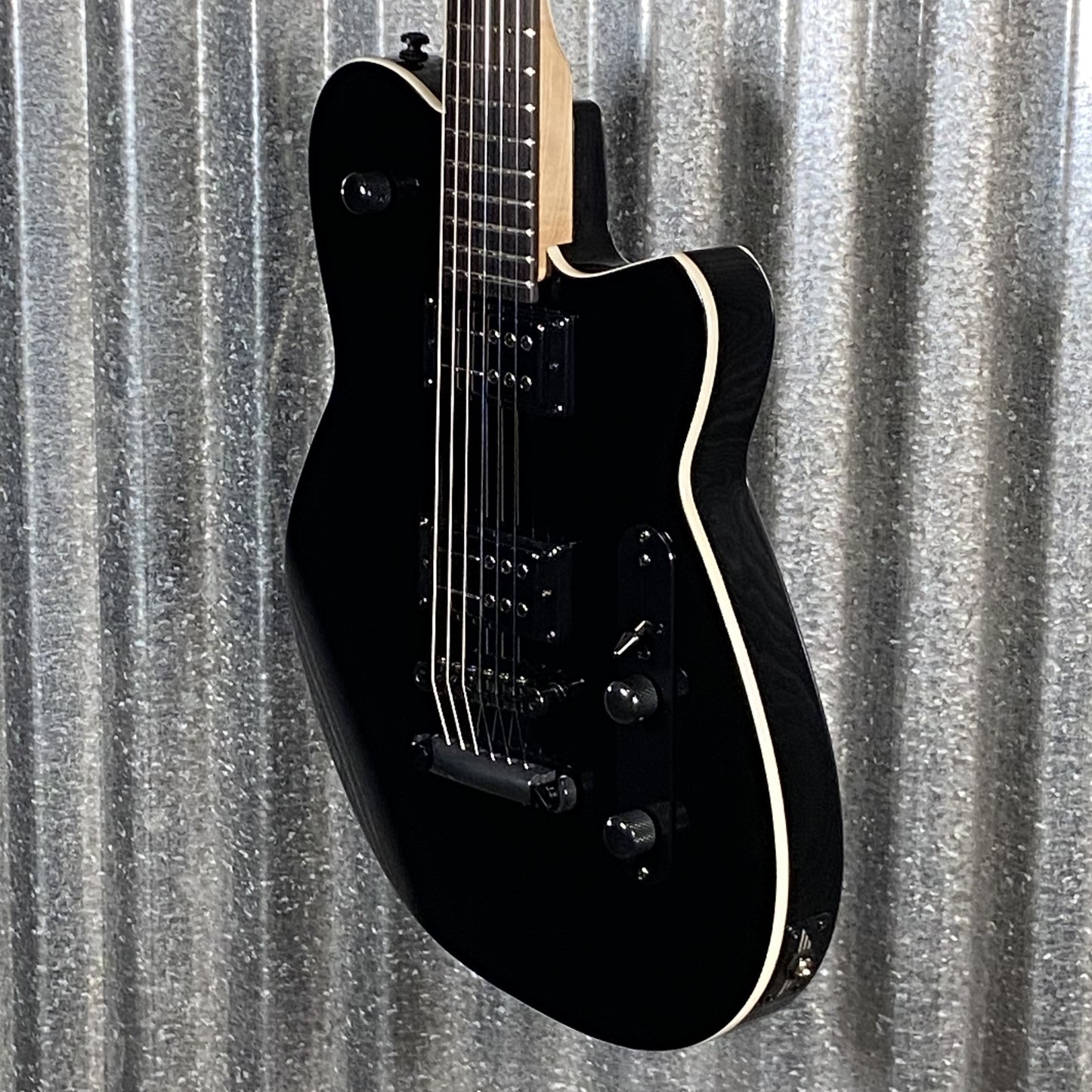 Reverend Charger RA Blackout Edition Midnight Black Railhammer Guitar #66771