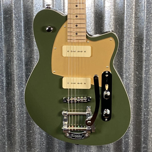 Reverend Charger 290 Bigsby Army Green Guitar #66813