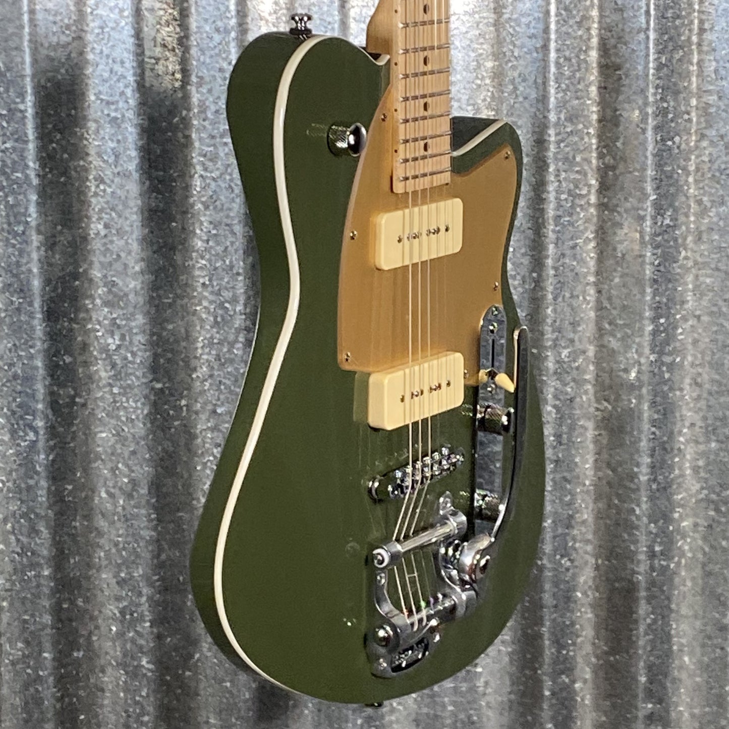 Reverend Charger 290 Bigsby Army Green Guitar #66813