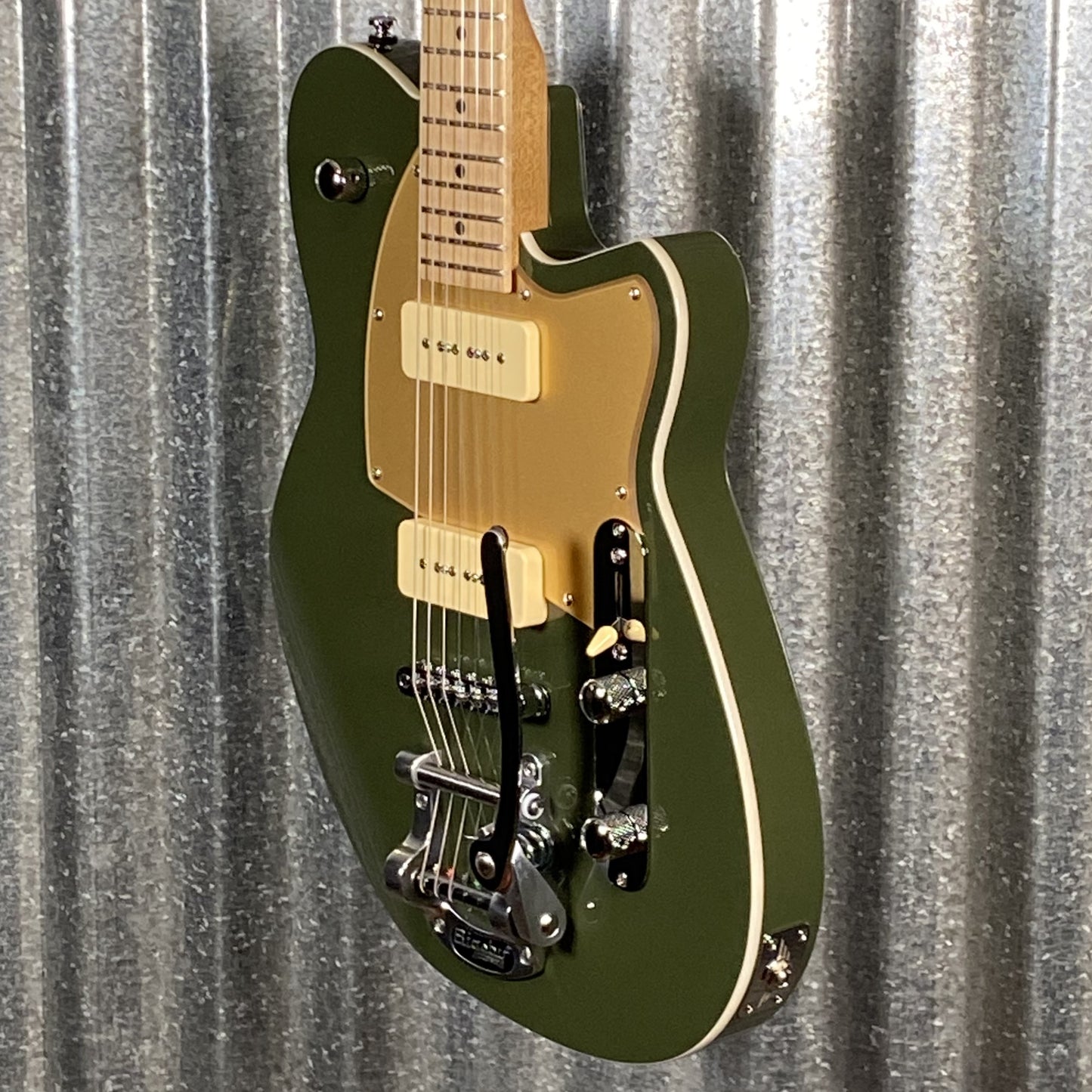 Reverend Charger 290 Bigsby Army Green Guitar #66813