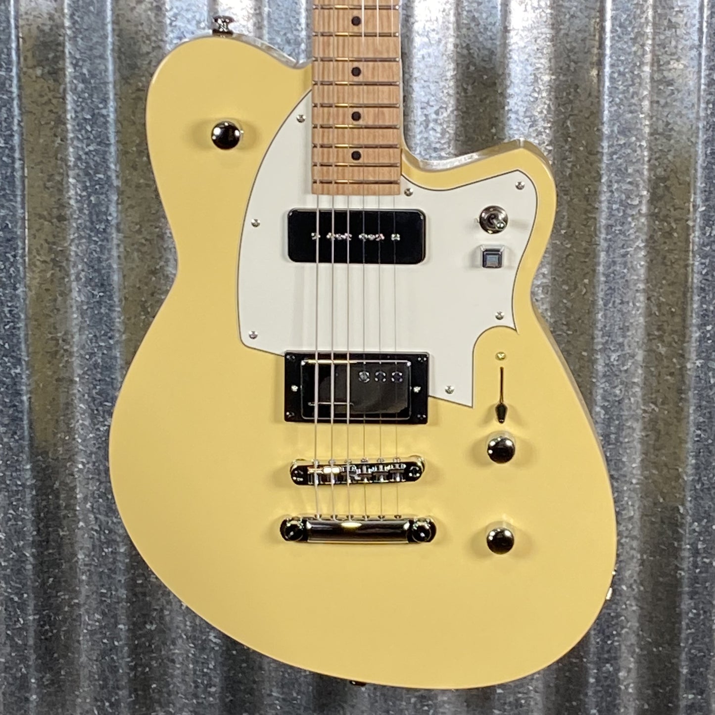Reverend Chris Freeman Powder Yellow Guitar & Bag #66564