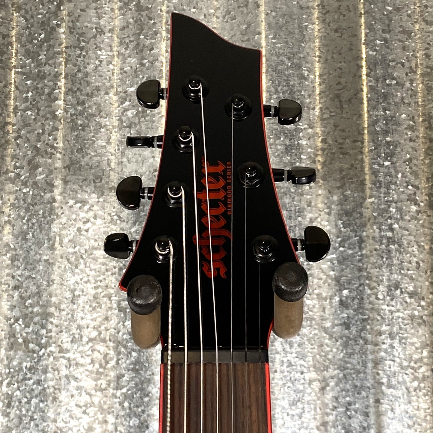 Schecter Sunset 7 ET Red Dawn Evertune Gloss Black Guitar #0633