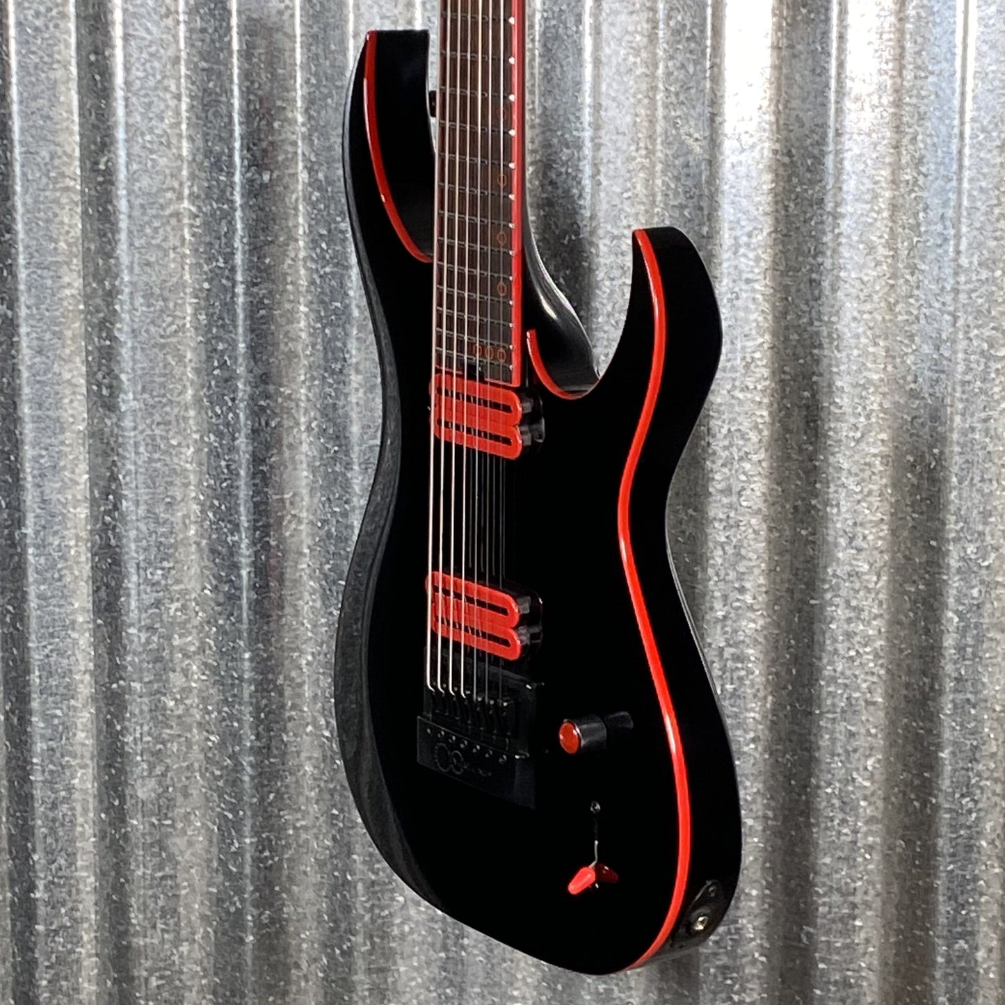Schecter Sunset 7 ET Red Dawn Evertune Gloss Black Guitar #0633