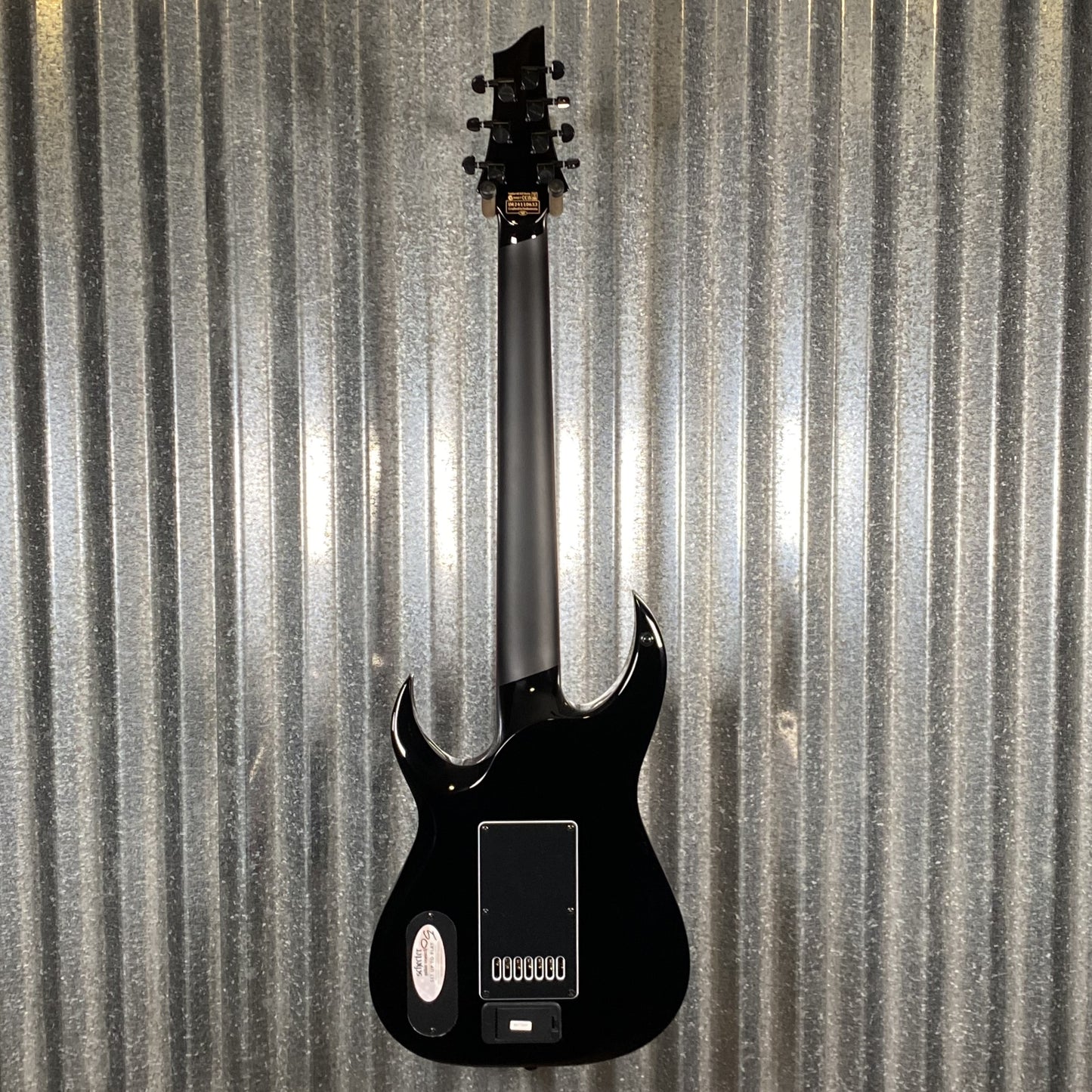 Schecter Sunset 7 ET Red Dawn Evertune Gloss Black Guitar #0633