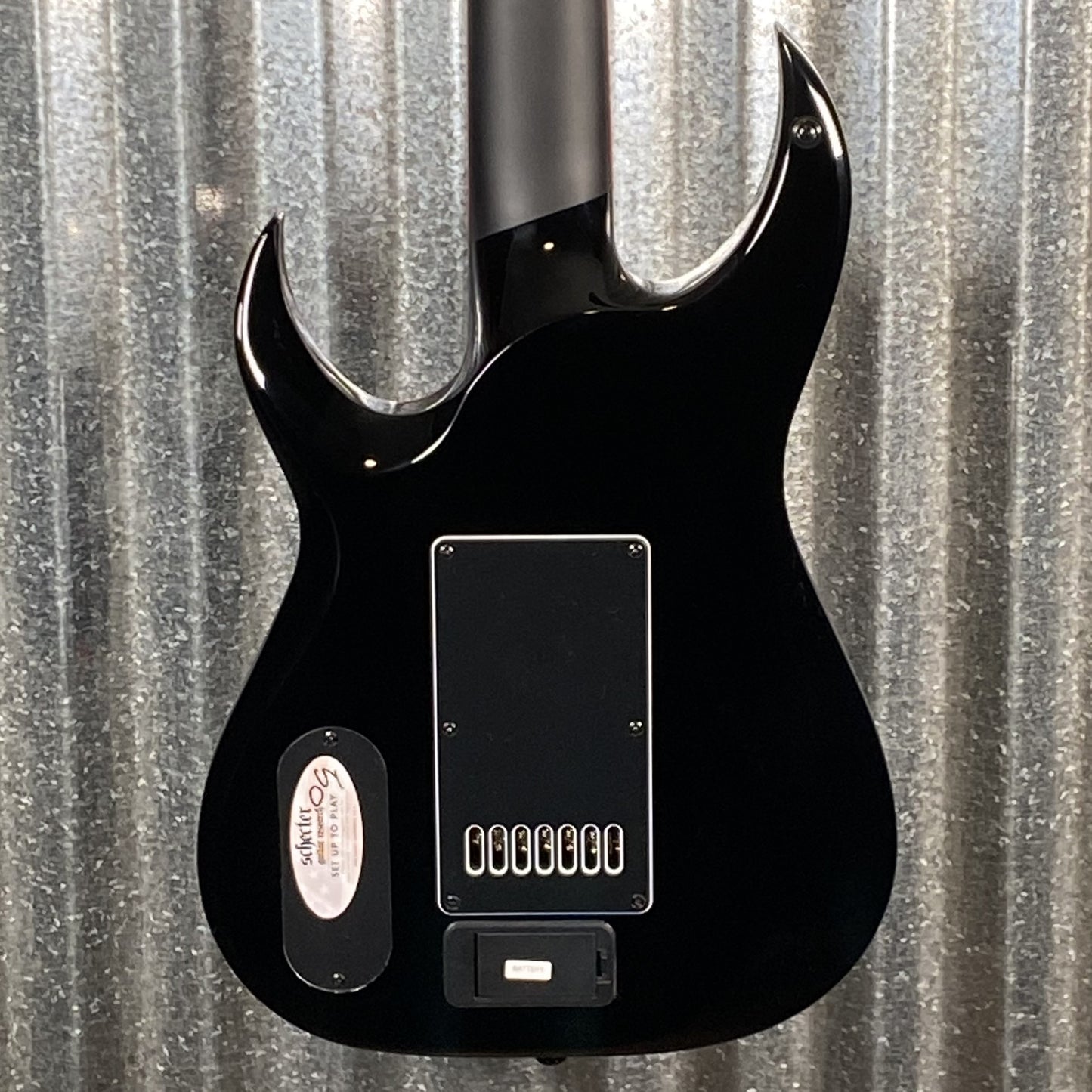 Schecter Sunset 7 ET Red Dawn Evertune Gloss Black Guitar #0633