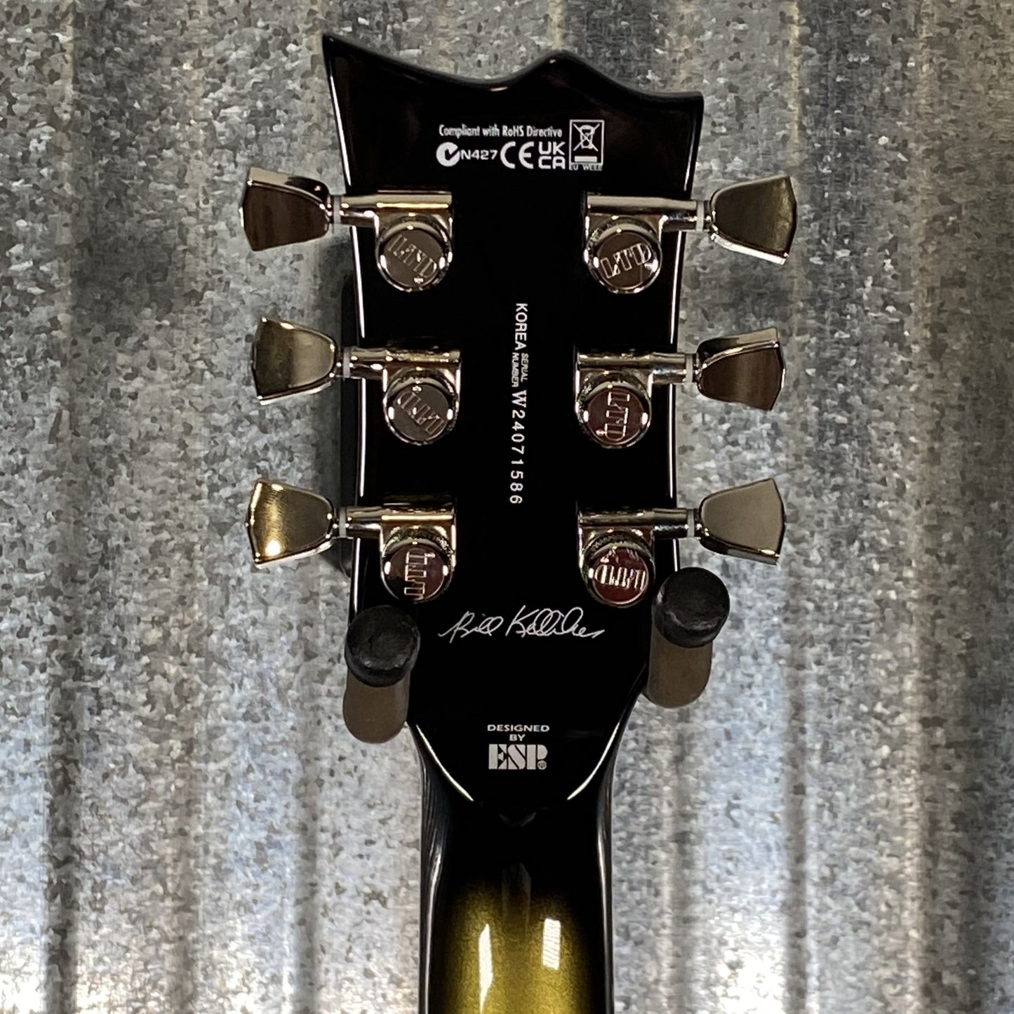 ESP LTD BK-600 Bill Kelliher Vintage Silverburst Seymour Duncan Guitar & Case LBK600VSSB #1586 Used