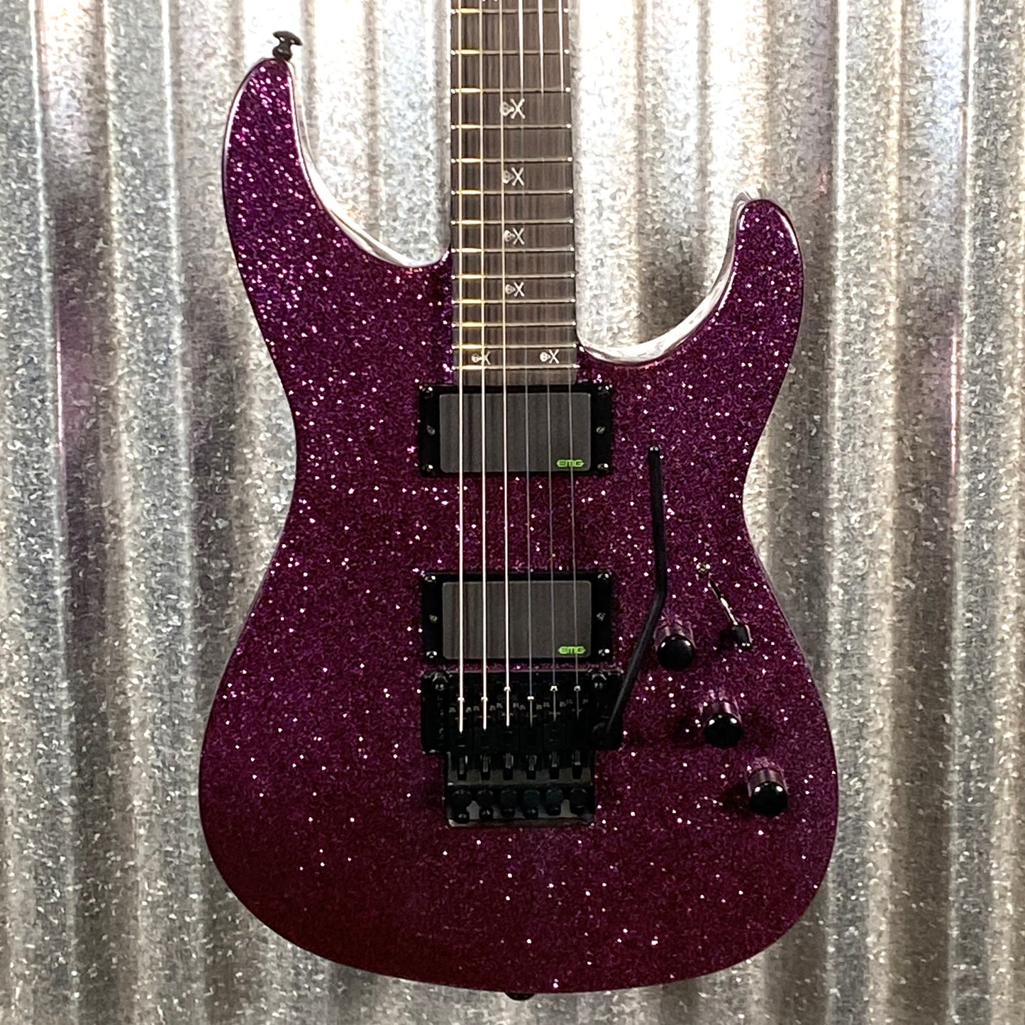 ESP LTD KH-602 Kirk Hammett Purple Sparkle EMG Guitar & Case KH602PSP #2358 Used