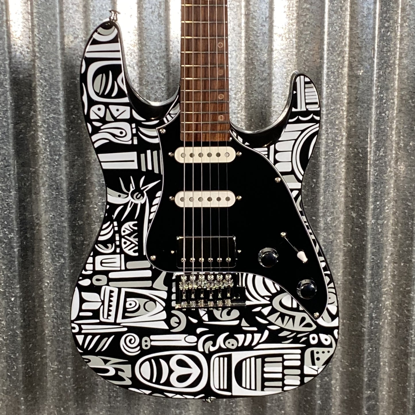 Westcreek Guitars JX-20 HSS Strat Style Native Black White #0497 Used