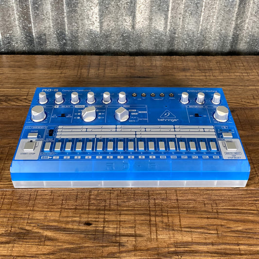 Behringer RD-6 BB Analog Drum Machine Sequencer Transparent Blue Used