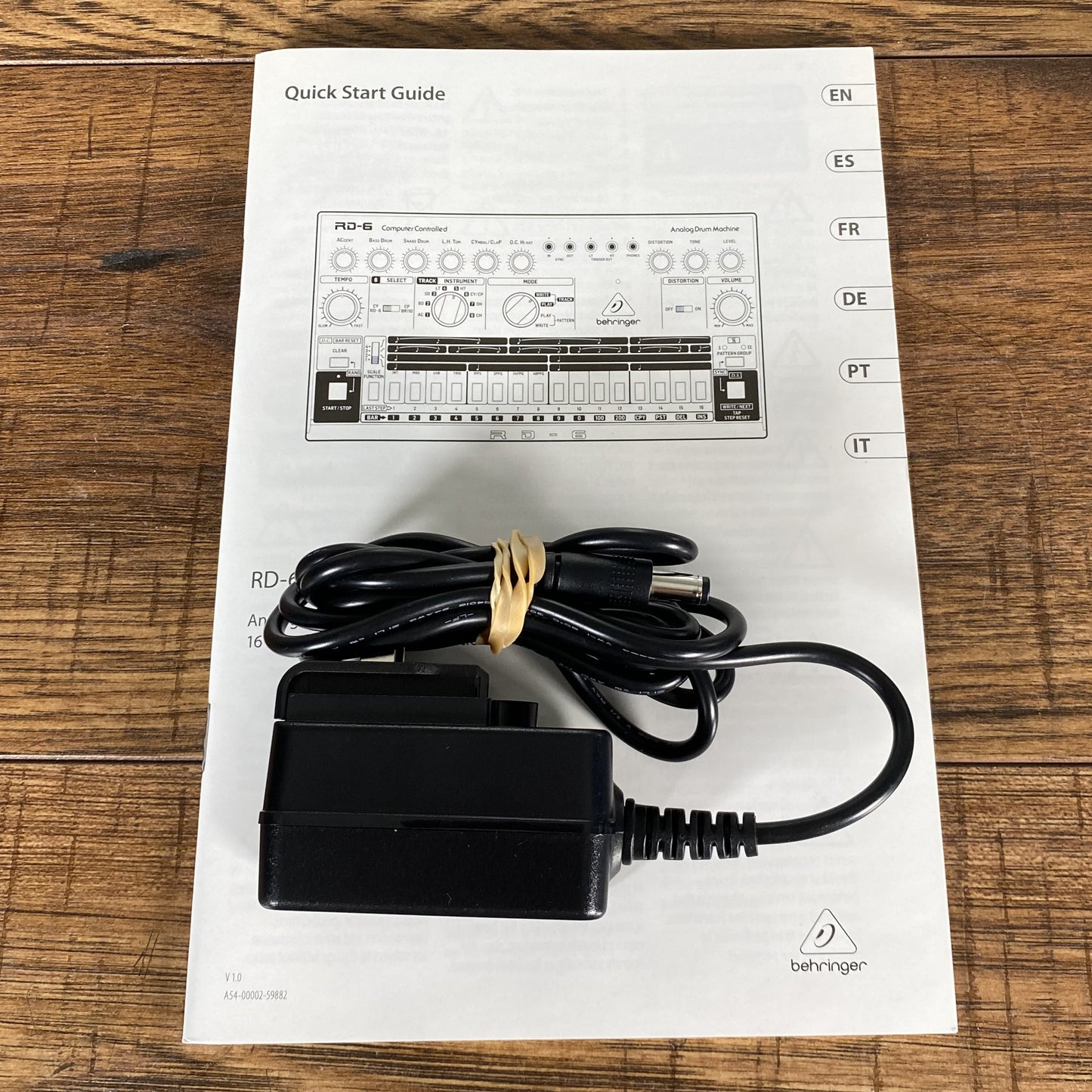 Behringer RD-6 BB Analog Drum Machine Sequencer Transparent Blue Used