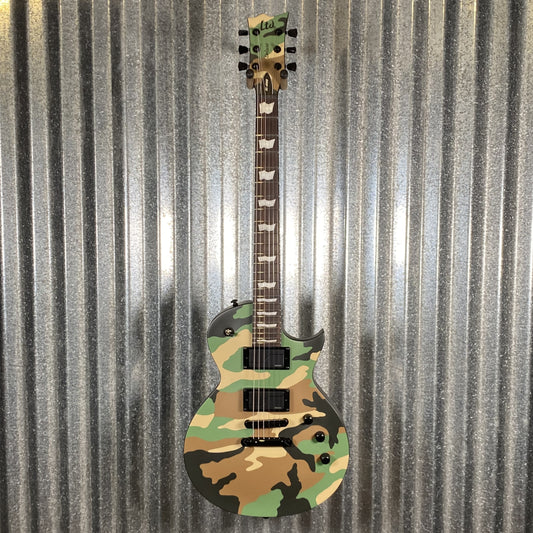 ESP LTD EC-1000 Woodland Camo Satin Fishman Fluence Guitar EC1000WCS #0314 Used