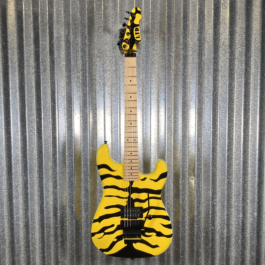 ESP LTD GL-200MT George Lynch Yellow Tiger Stripe Graphic Guitar LGL200MT #0075 Used