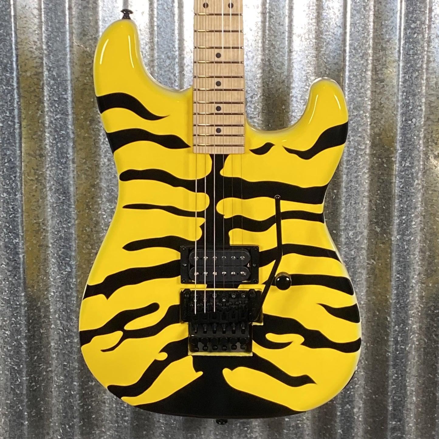 ESP LTD GL-200MT George Lynch Yellow Tiger Stripe Graphic Guitar LGL200MT #0075 Used