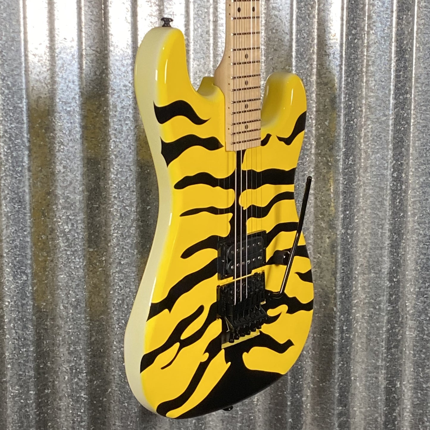 ESP LTD GL-200MT George Lynch Yellow Tiger Stripe Graphic Guitar LGL200MT #0075 Used