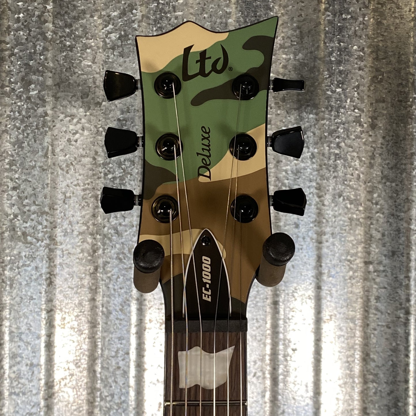 ESP LTD EC-1000 Woodland Camo Satin Fishman Fluence Guitar EC1000WCS #0960 Used