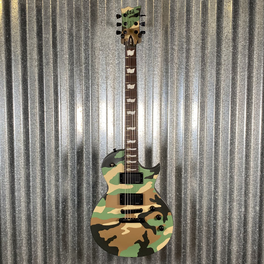ESP LTD EC-1000 Woodland Camo Satin Fishman Fluence Guitar EC1000WCS #0960 Used