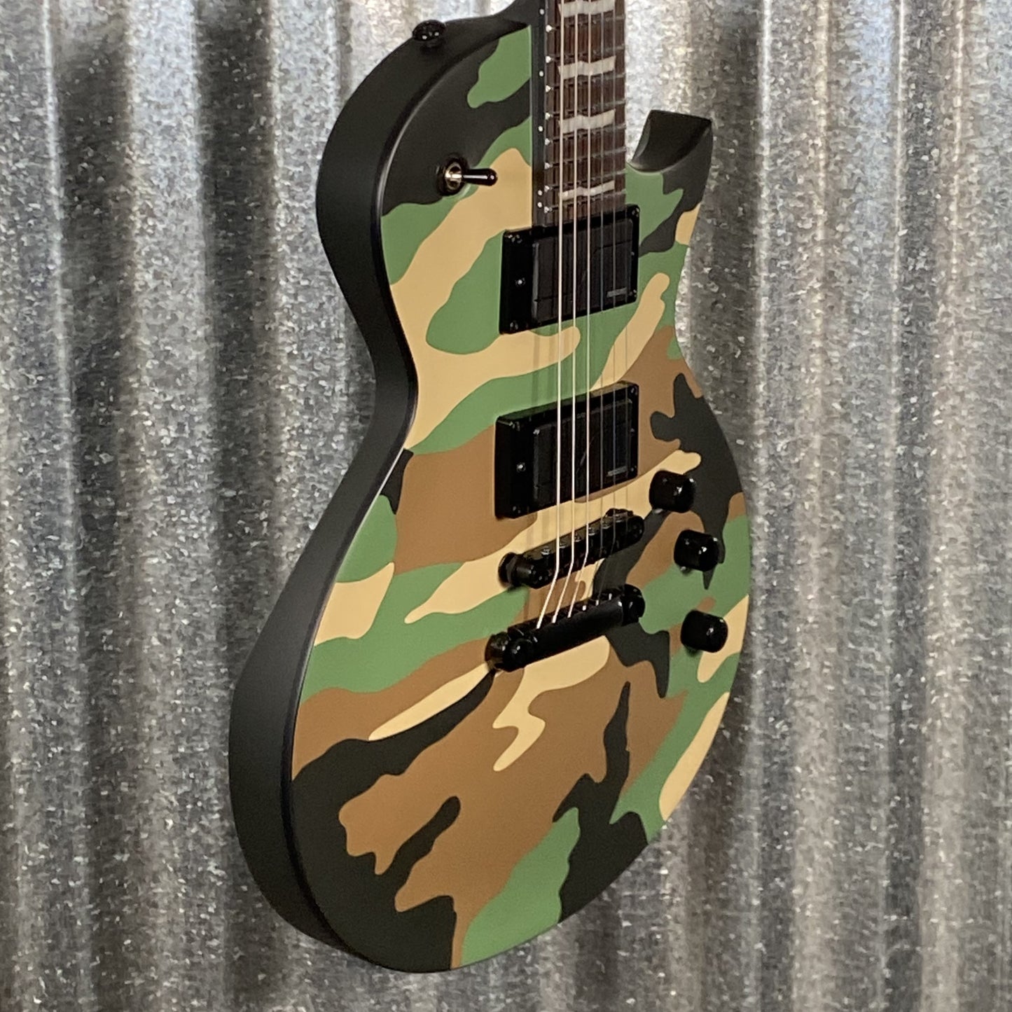 ESP LTD EC-1000 Woodland Camo Satin Fishman Fluence Guitar EC1000WCS #0960 Used