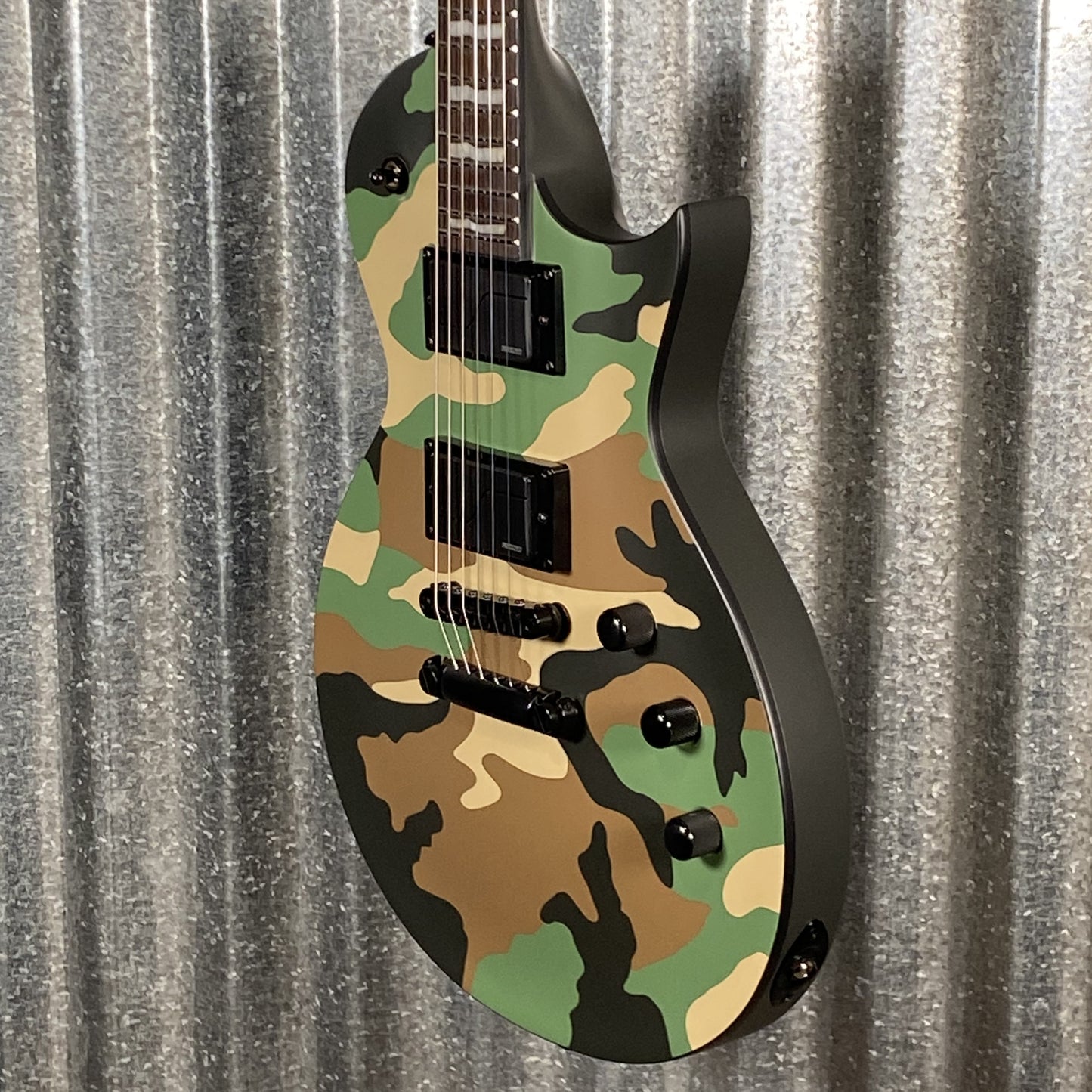 ESP LTD EC-1000 Woodland Camo Satin Fishman Fluence Guitar EC1000WCS #0960 Used