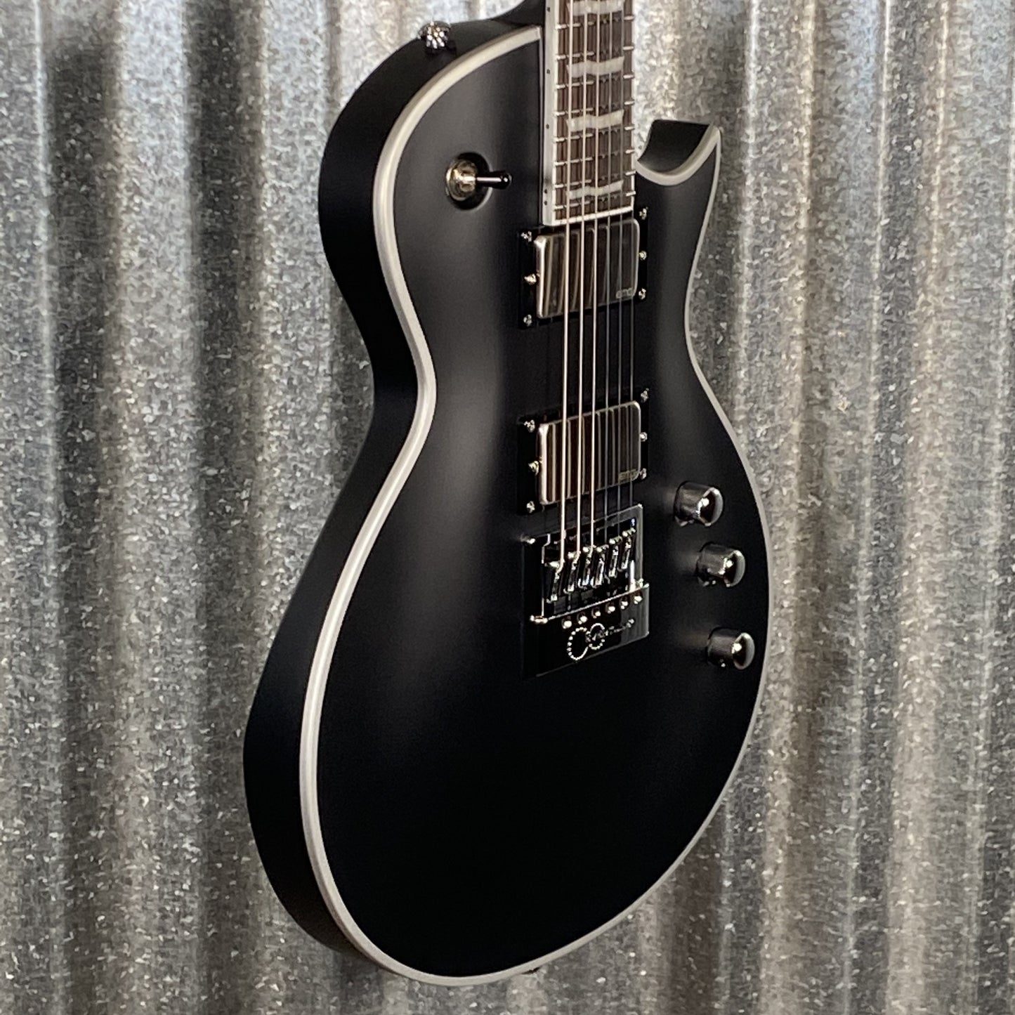 ESP LTD EC-1000 Evertune Bold Binding Black Satin Guitar LEC1000ETBBBLKS #0949 Used