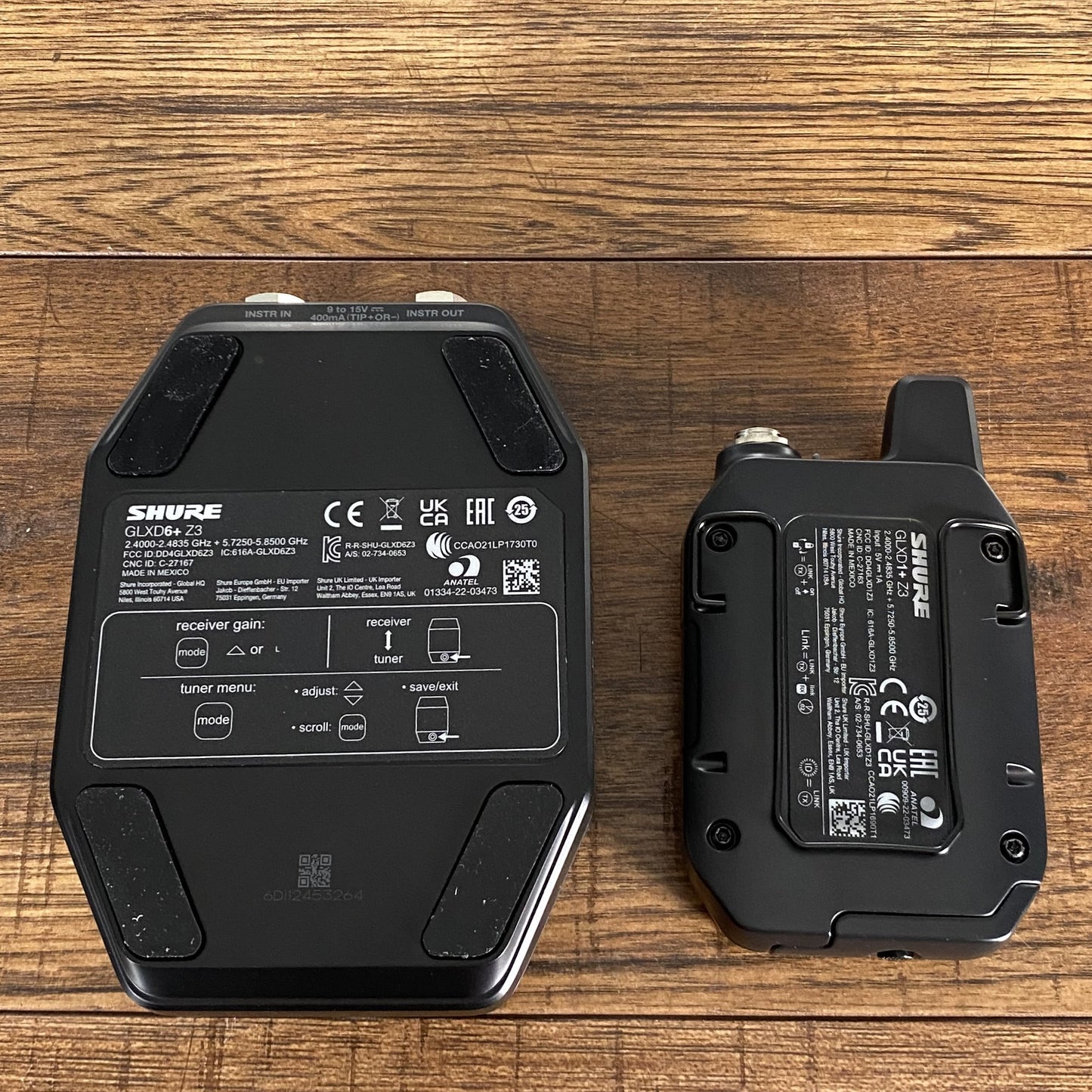 Shure GLXD16+ Plus Digital Wireless Guitar Pedalboard System GLXD16PLUS-Z3