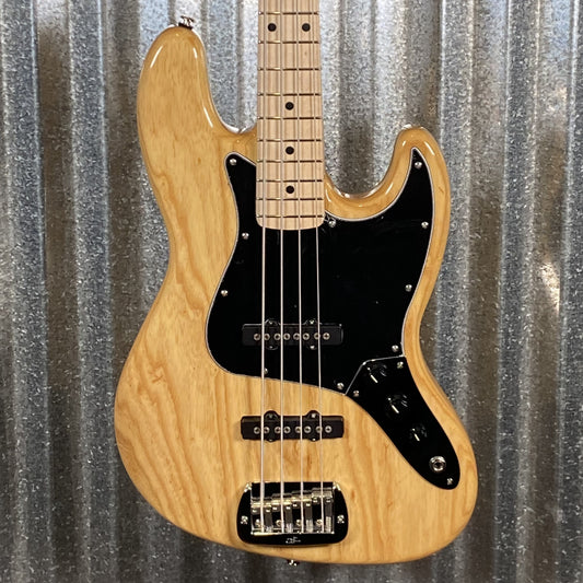 G&L USA Fullerton Deluxe JB MFD 4 String Jazz Bass Vintage Natural & Bag #4084