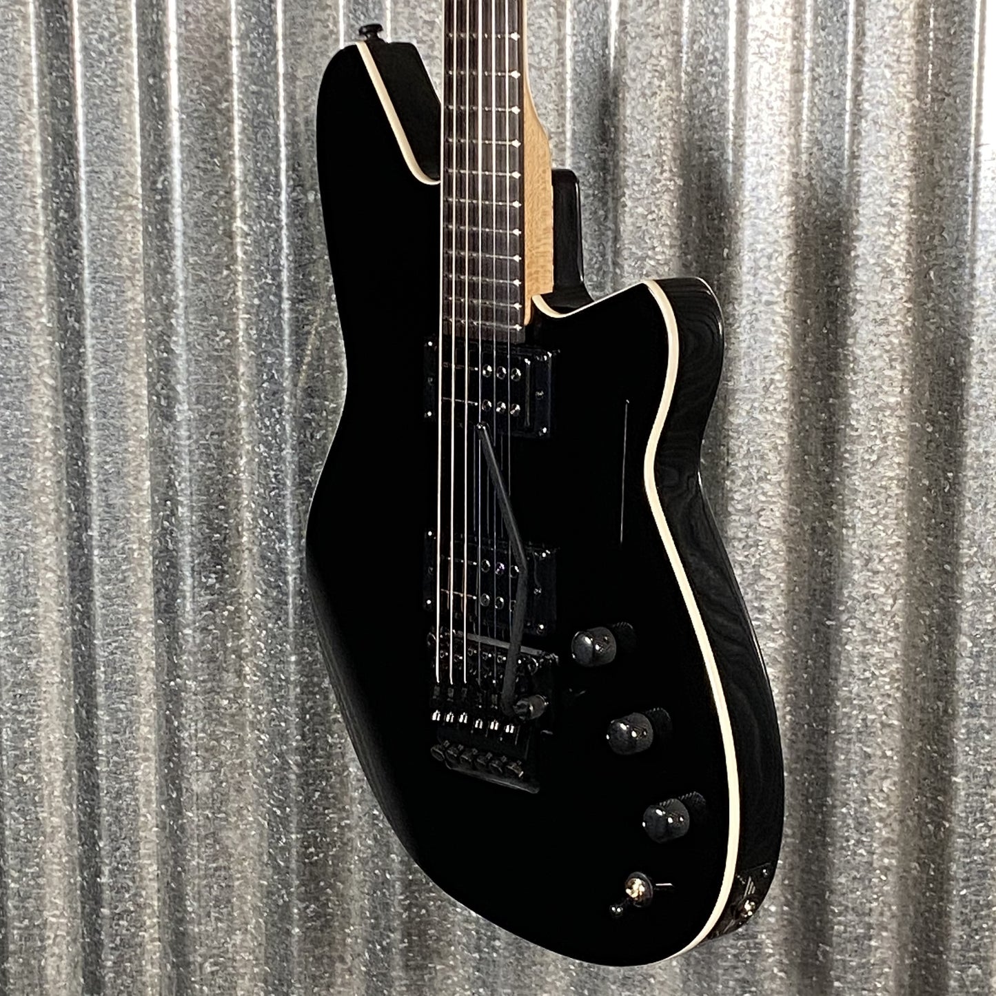 Reverend Kingbolt RA Blackout Edition Midnight Black Railhammer Guitar #66798