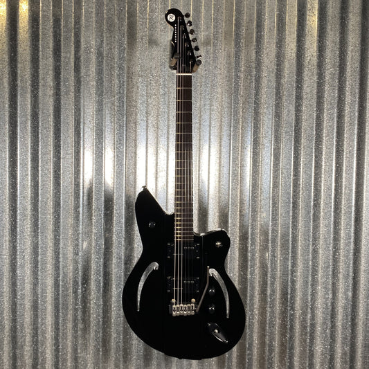 Reverend Air Sonic W Blackout Edition Midnight Black Railhammer Guitar #66737