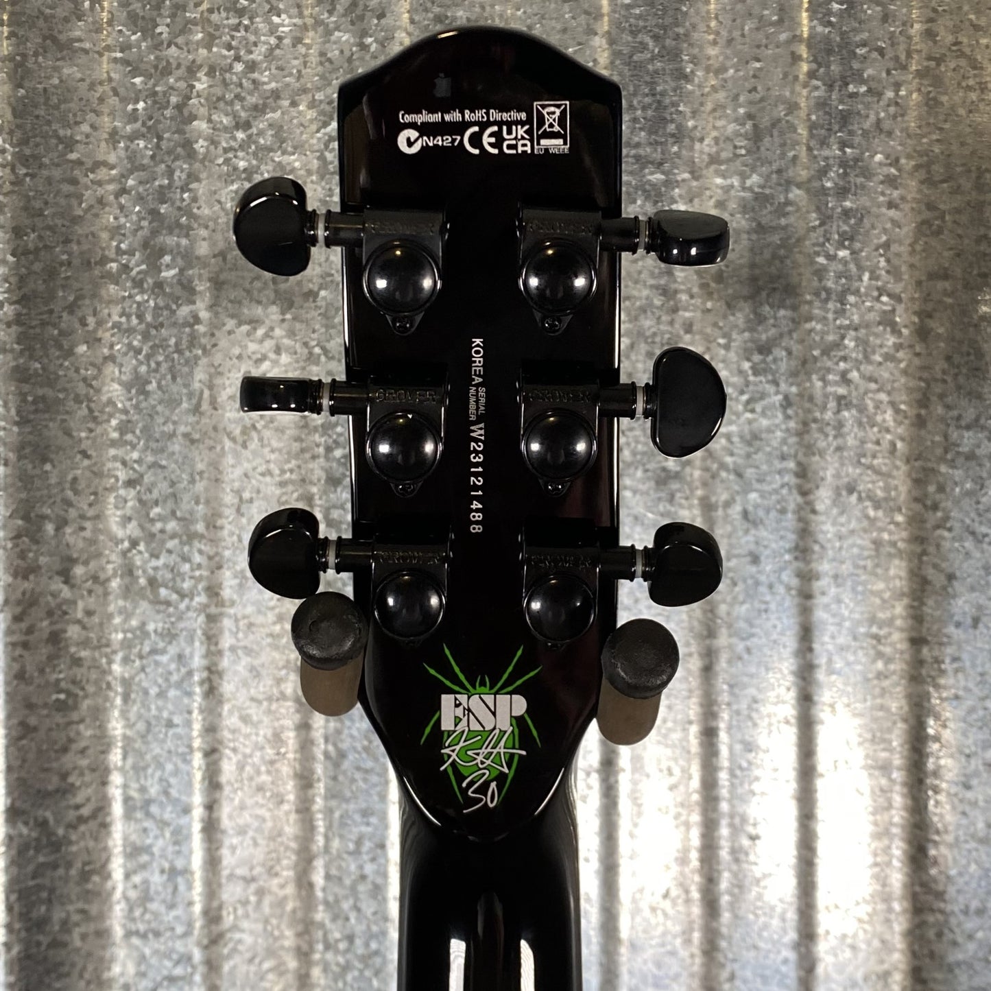 ESP LTD KH-3 30th Anniversary Spider Kirk Hammett Black EMG Guitar & Case LKH3 #1488 Used