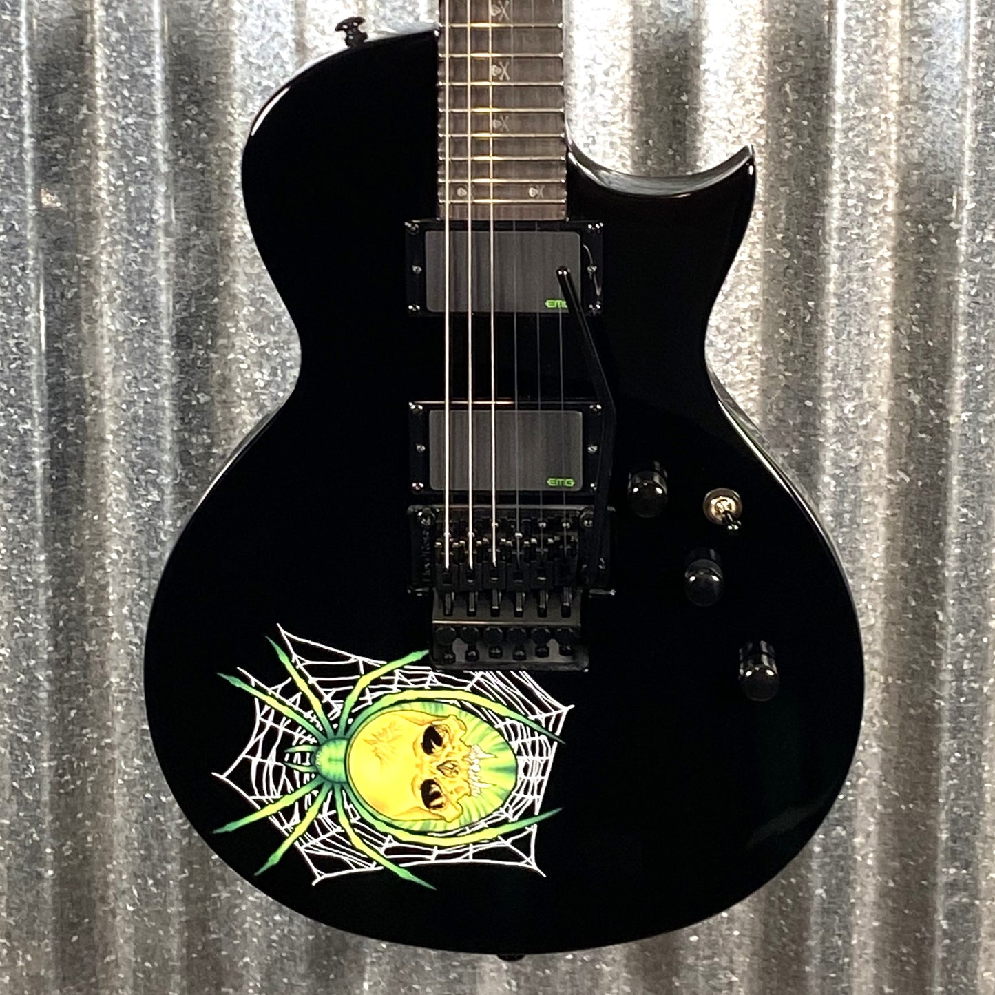 ESP LTD KH-3 30th Anniversary Spider Kirk Hammett Black EMG Guitar & Case LKH3 #1488 Used
