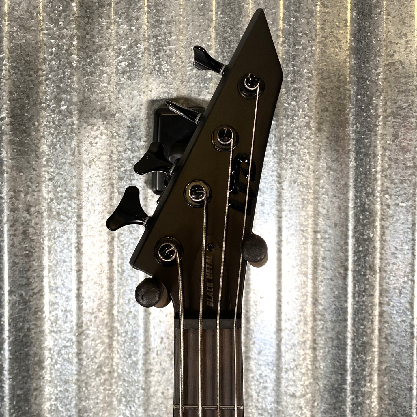 ESP LTD M-4 Black Metal Black Satin 4 String Bass LM4BKMBLKS #2225 Used