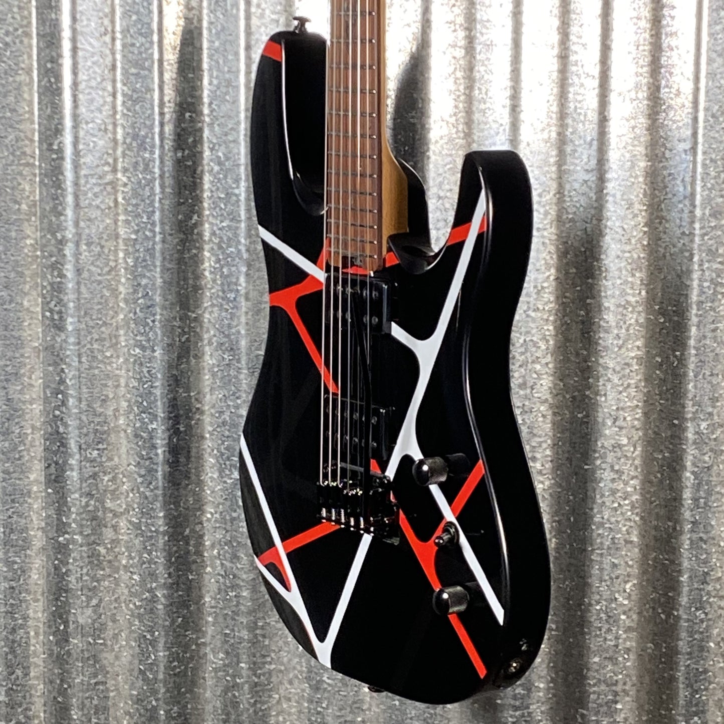 Westcreek Guitars JX-50 HH Strat Style Red White Stripe #0030 Used