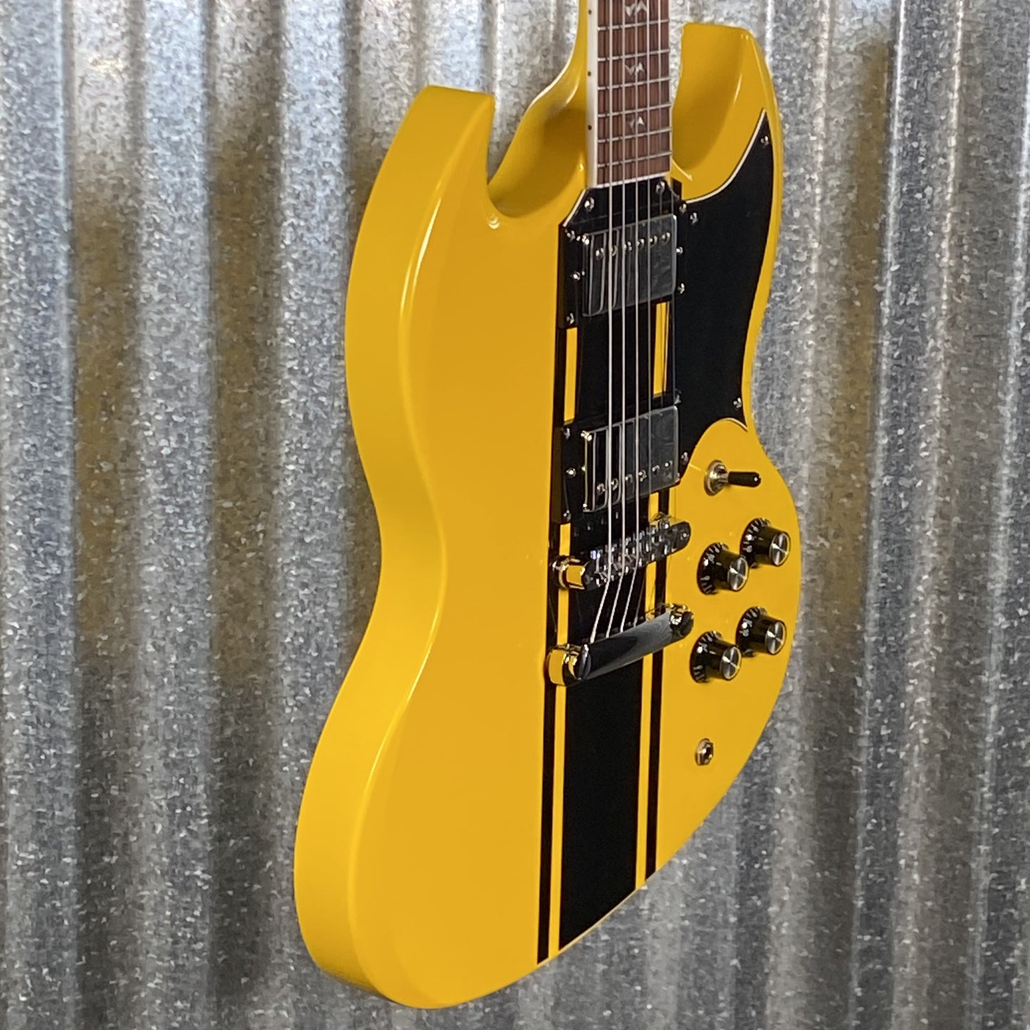 Westcreek Guitars Racer SG Offset Style Bumble-B Yellow #0275 Used