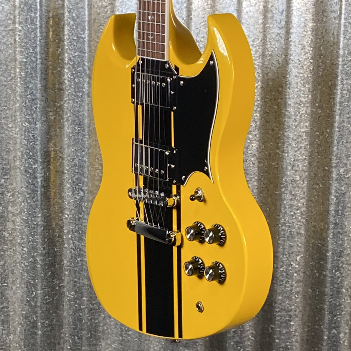 Westcreek Guitars Racer SG Offset Style Bumble-B Yellow #0275 Used