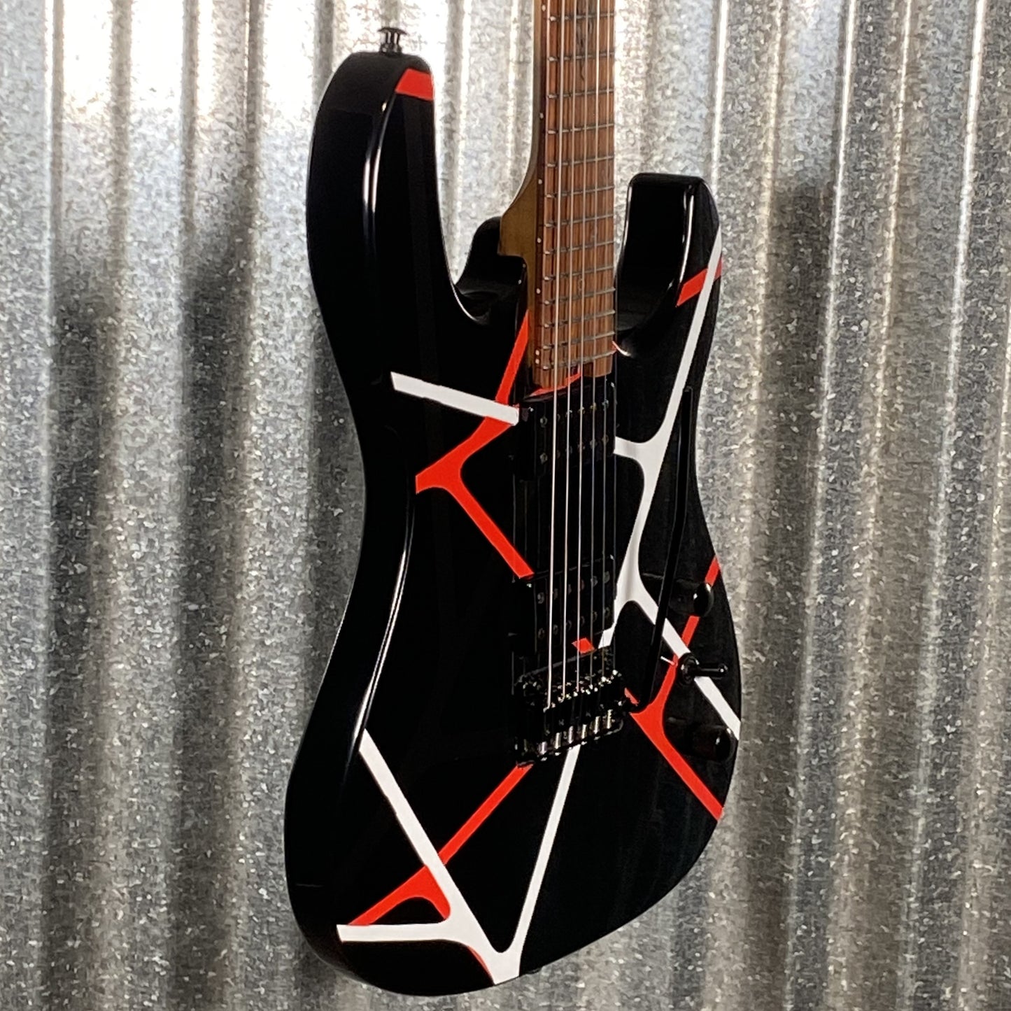 Westcreek Guitars JX-50 HH Strat Style Red White Stripe #0349 Used