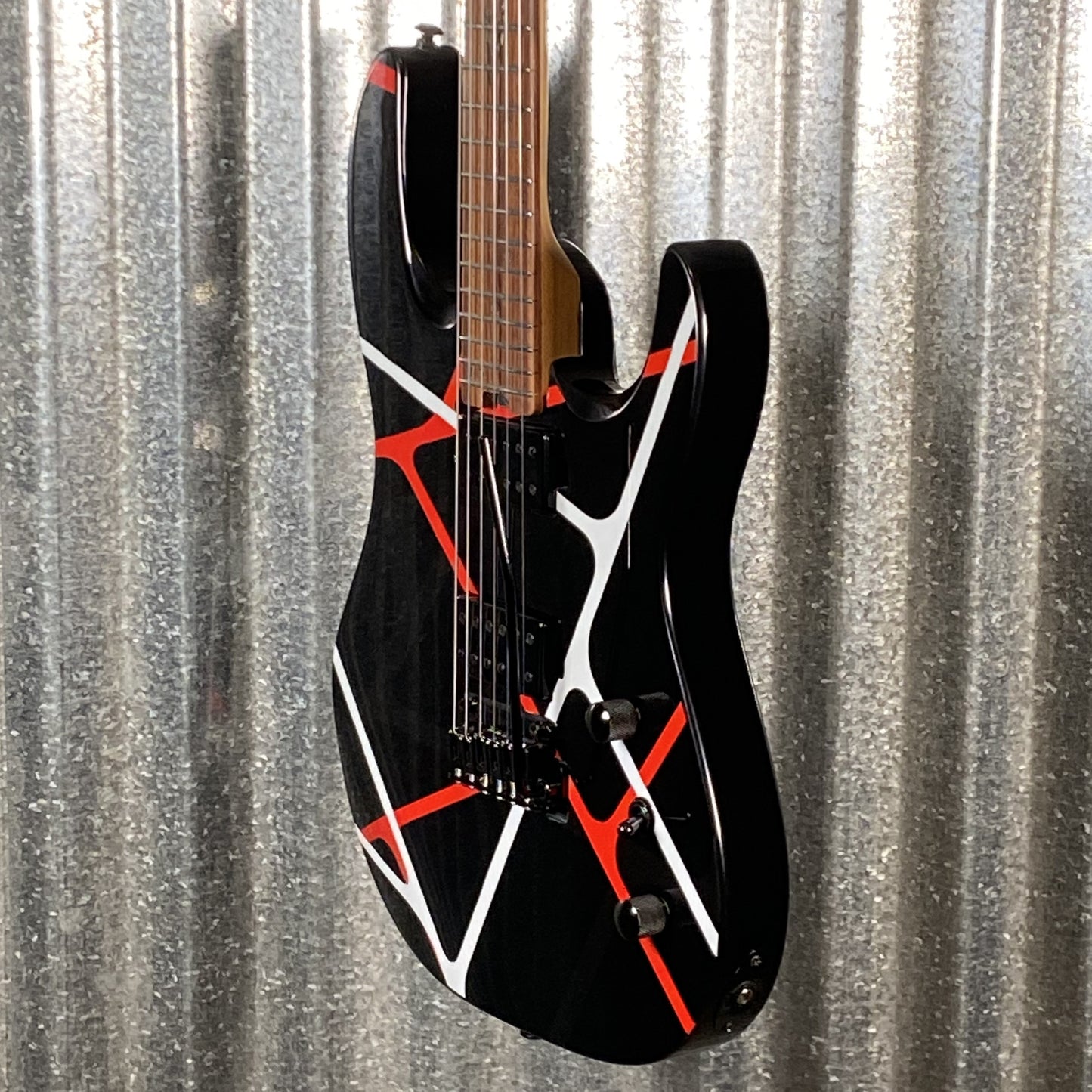 Westcreek Guitars JX-50 HH Strat Style Red White Stripe #0283 Used