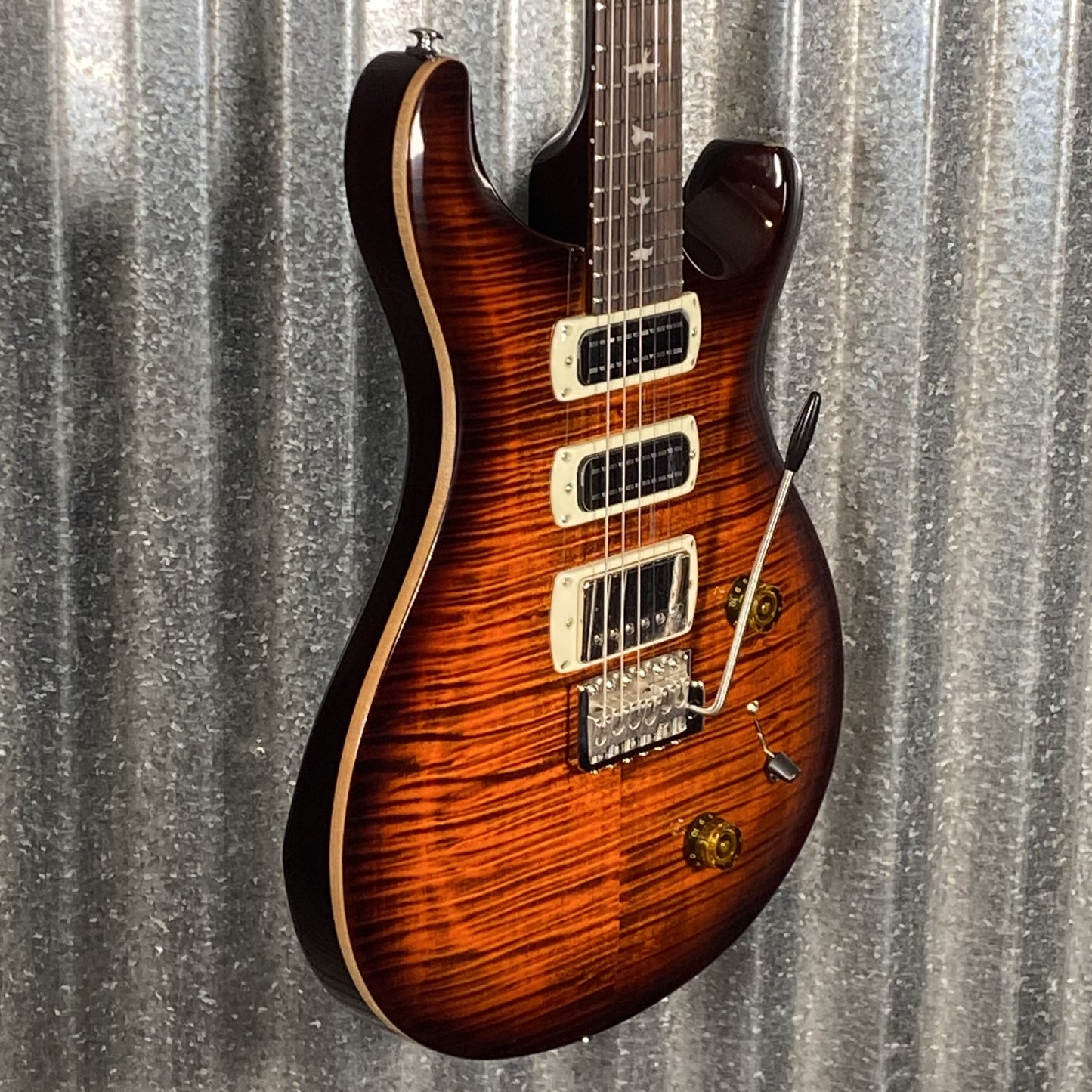 PRS Paul Reed Smith SE Studio Orange Tiger Smokeburst Guitar & Bag #7829