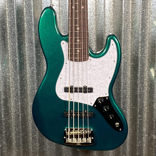 G&L USA BTO JB5 5 String Bass Emerald Green JB-5 & Bag #8078