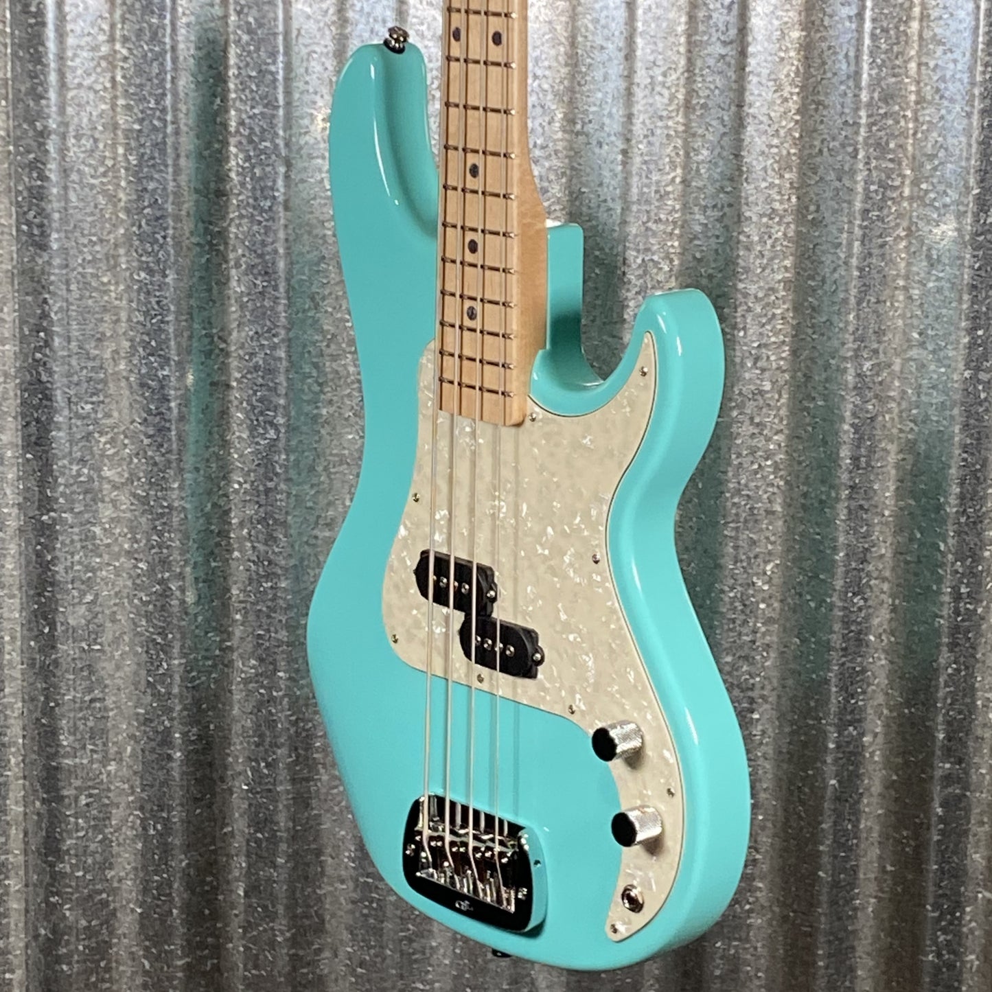 G&L USA BTO SB-1 4 String Bass Turquoise & Bag #0147