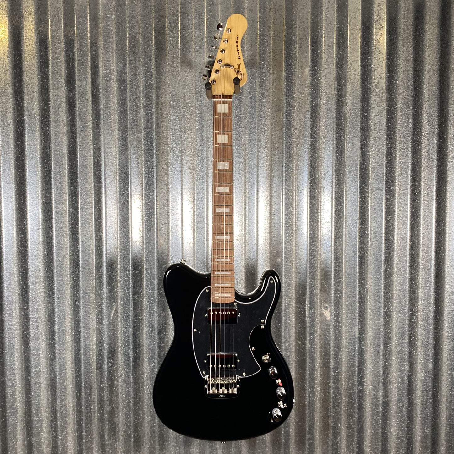 G&L USA BTO Espada HH Active Jet Black Guitar & Bag #2122