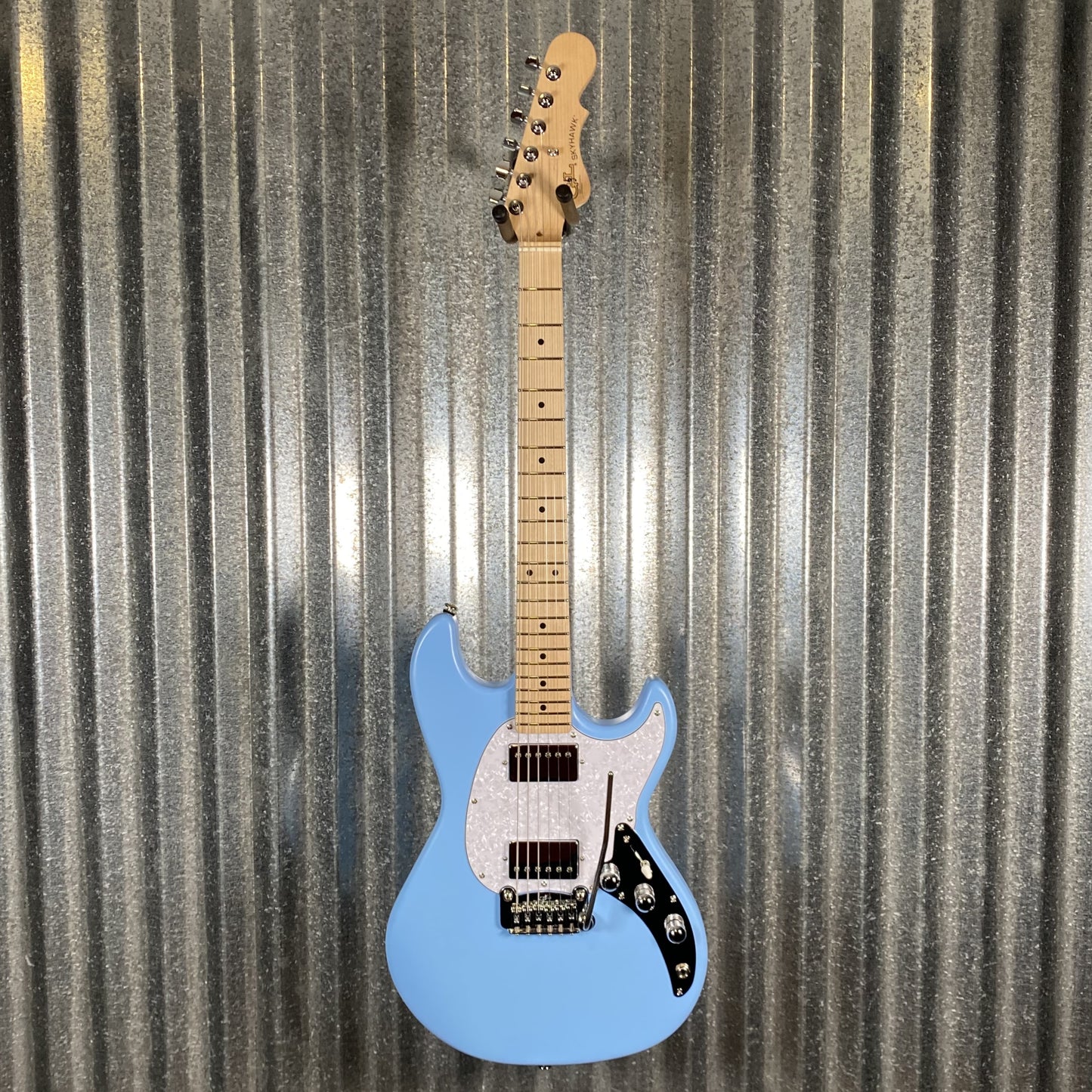 G&L USA BTO Skyhawk HH Himalayan Blue Guitar & Bag #0007