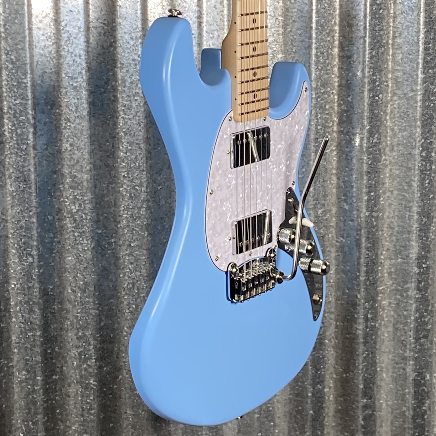 G&L USA BTO Skyhawk HH Himalayan Blue Guitar & Bag #0007
