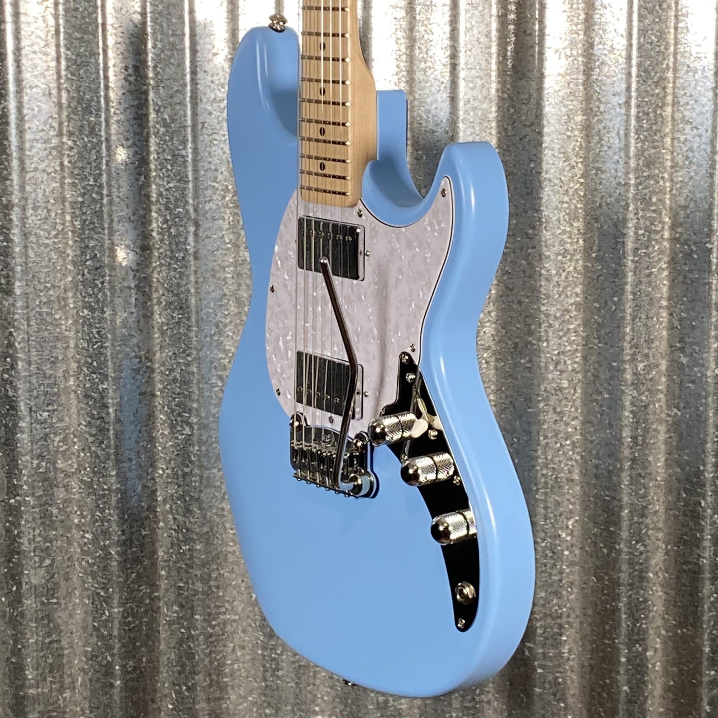 G&L USA BTO Skyhawk HH Himalayan Blue Guitar & Bag #0007
