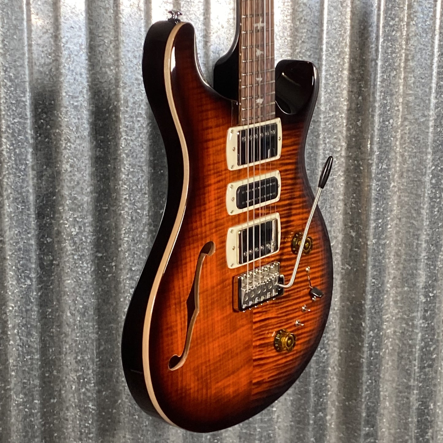 PRS Paul Reed Smith SE Special Semi Hollow Orange Tiger Smokeburst Guitar & Bag #6711