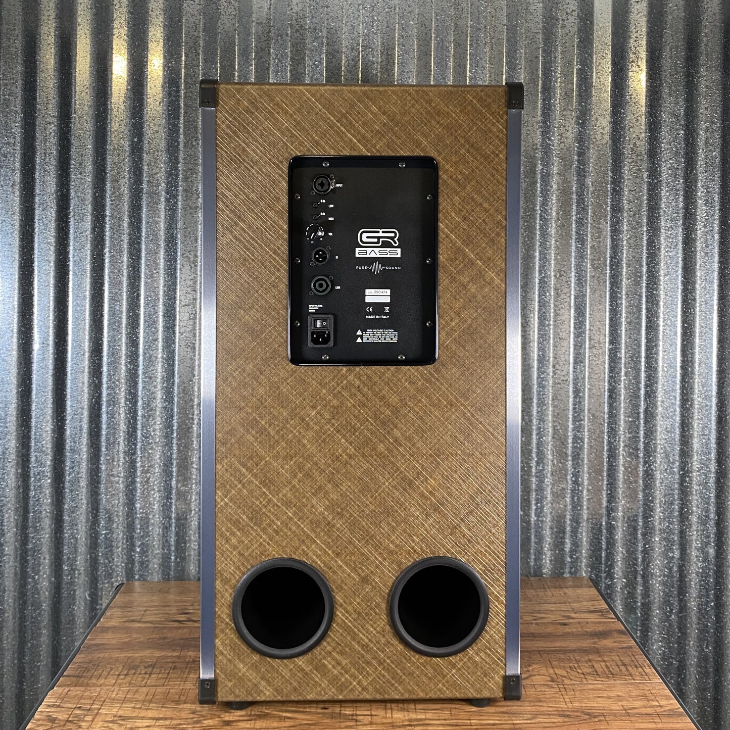 GR Bass NF 212 SLIM 800 ACT 1H Natural Fiber 2x12 800 Watt 4 Ohm Active Powered Bass Speaker Cabinet