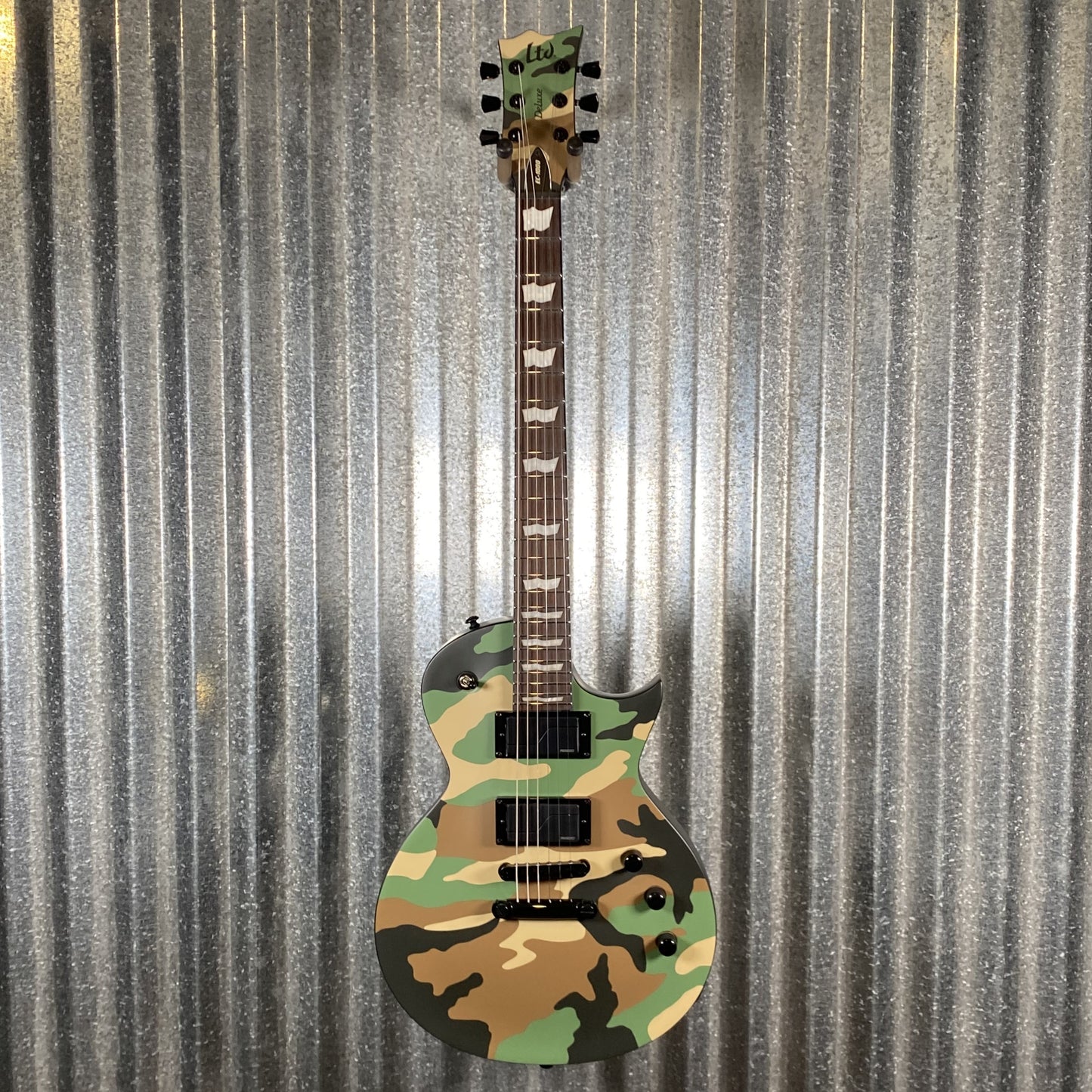 ESP LTD EC-1000 Woodland Camo Satin Fishman Fluence Guitar EC1000WCS #0304 Used