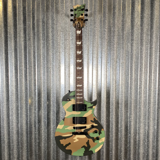 ESP LTD EC-1000 Woodland Camo Satin Fishman Fluence Guitar EC1000WCS #0304 Used