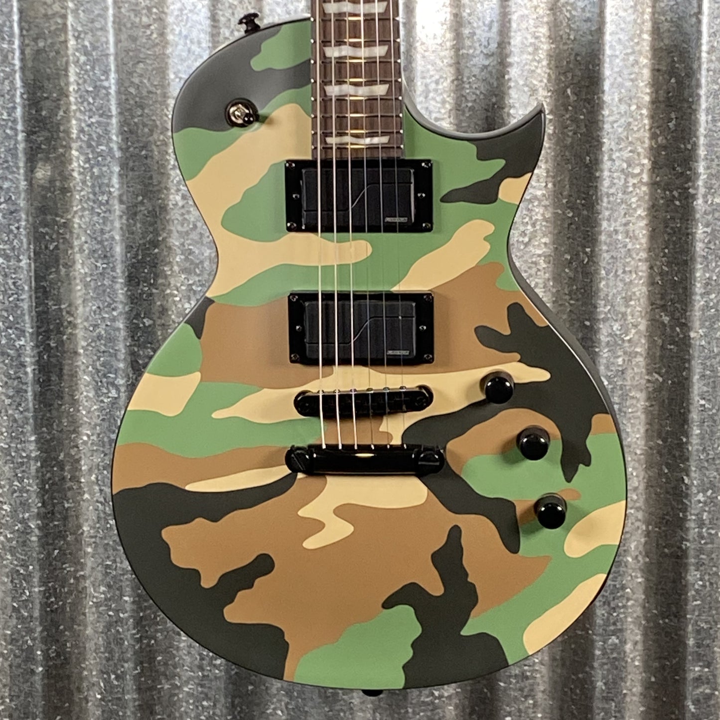 ESP LTD EC-1000 Woodland Camo Satin Fishman Fluence Guitar EC1000WCS #0304 Used