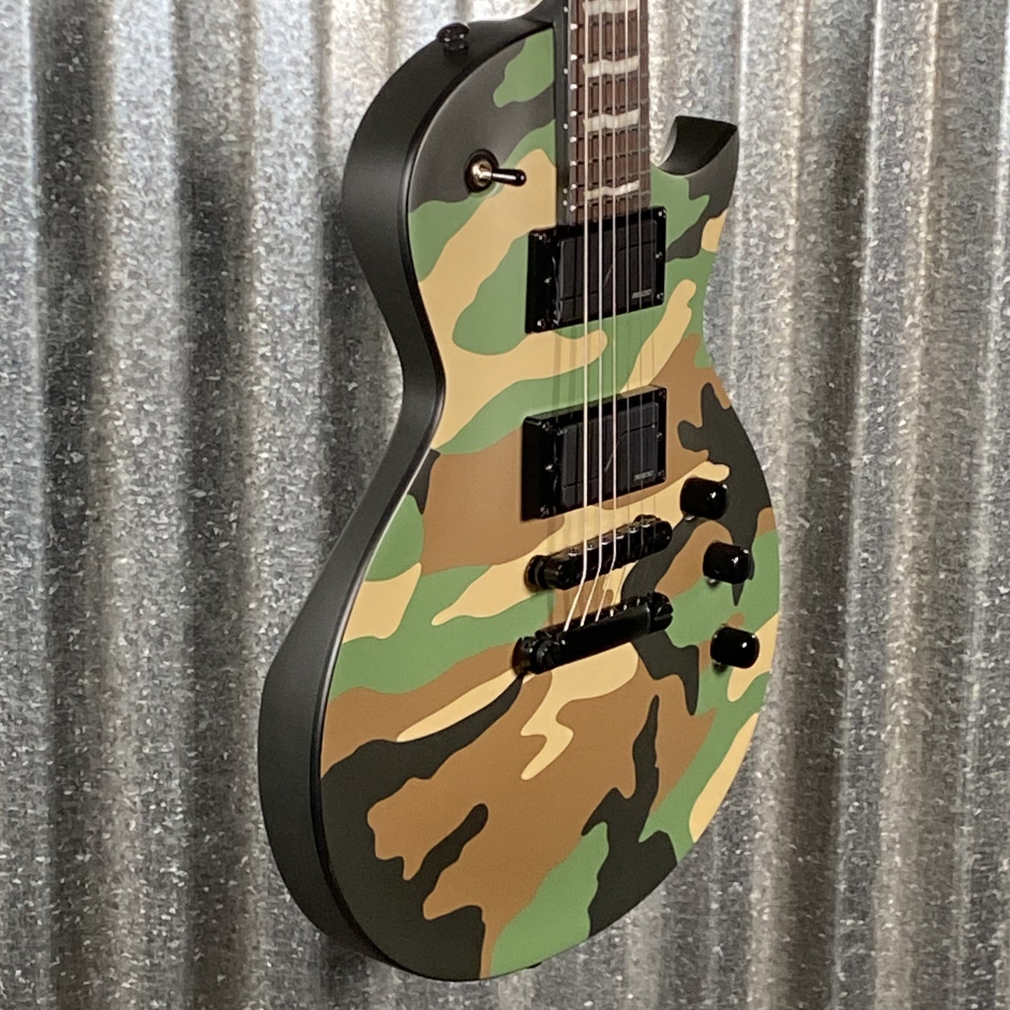 ESP LTD EC-1000 Woodland Camo Satin Fishman Fluence Guitar EC1000WCS #0304 Used