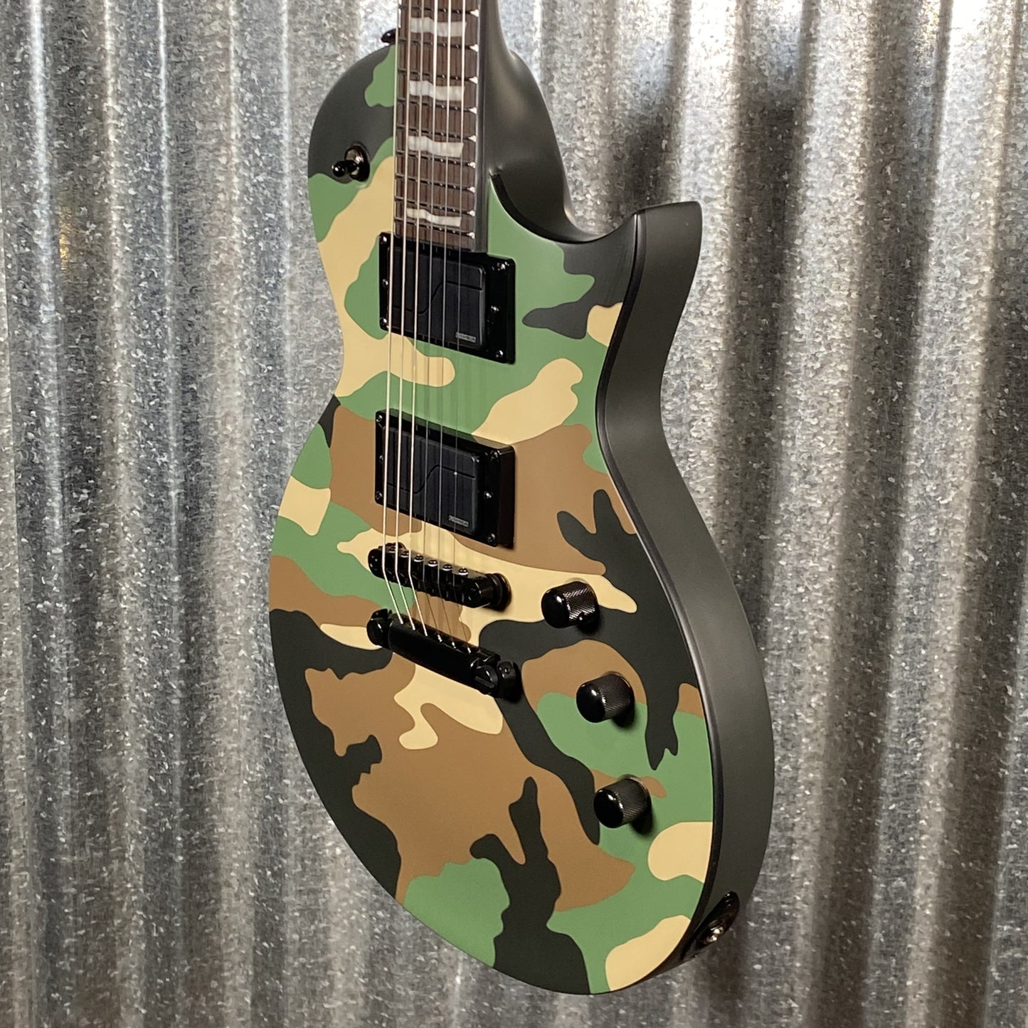 ESP LTD EC-1000 Woodland Camo Satin Fishman Fluence Guitar EC1000WCS #0304 Used