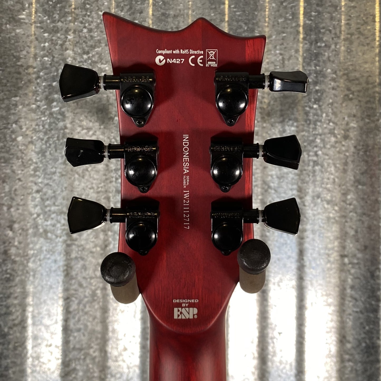 ESP LTD Viper-1000 Evertune See Thru Black Cherry Satin Guitar LVIPER1000ETQMSTBCS #2717 Used
